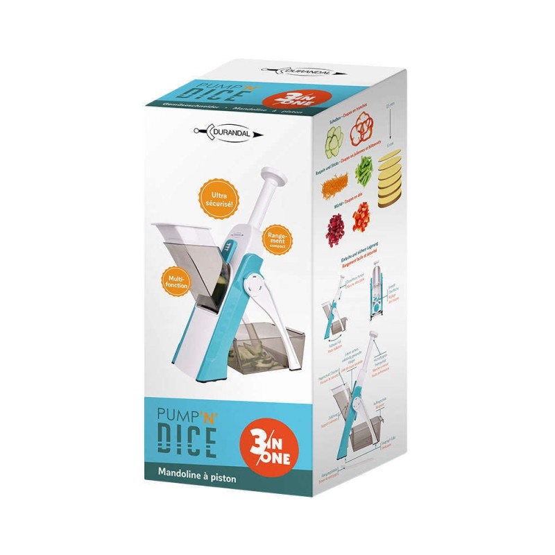 Mandoline à piston multifonction Pump'N'Dice